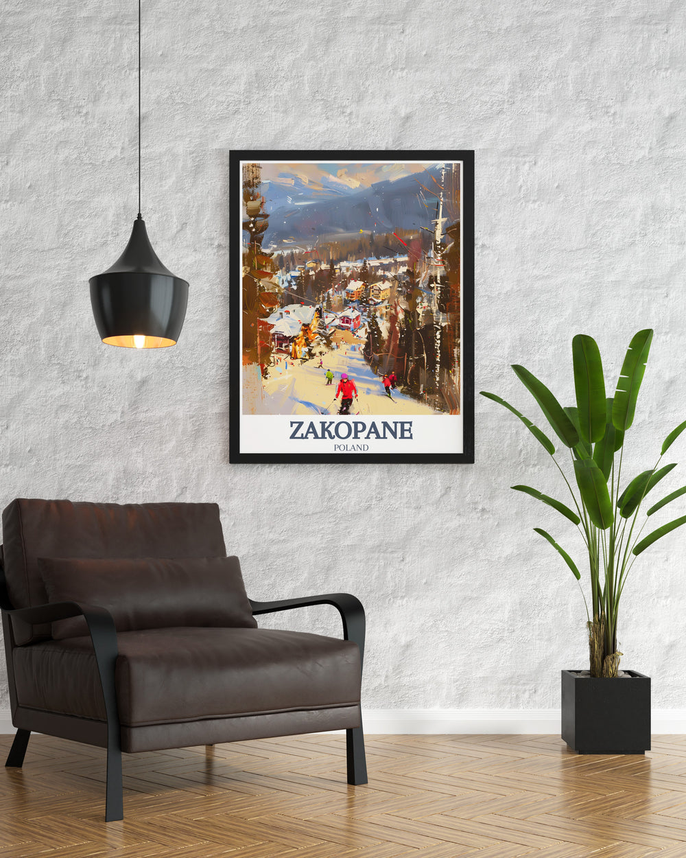 Gubałowka Hill and Kasprowy Wierch Framed Prints showcasing the breathtaking beauty of Zakopane with detailed cityscape artwork ideal for adding a touch of sophistication to your living space.