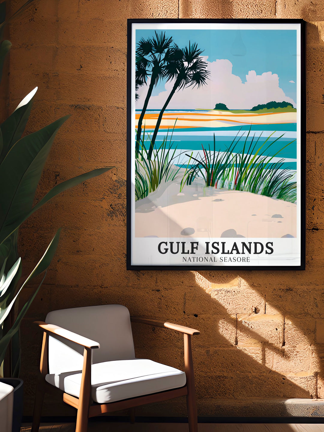 The Fort Pickens Beach wall poster celebrates the fusion of history and nature along Floridas Gulf Coast. The soft sand and calm waters provide a backdrop to the historical fort, offering a unique and beautiful addition to any travel inspired decor. This poster is perfect for those who love both beach destinations and historical landmarks.