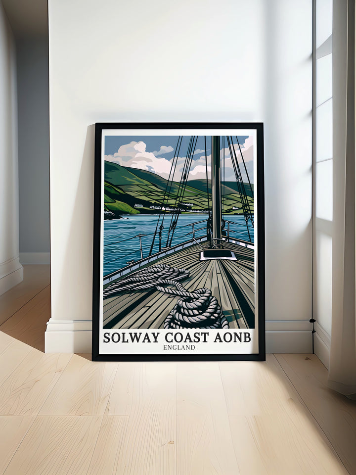 Solway Coast AONB Posters. These posters bring the stunning landscapes of Solway Coast AONB, Allonby, and the Galloway Hills into your home, making them perfect for travel enthusiasts and art collectors. Ideal for wall decor.