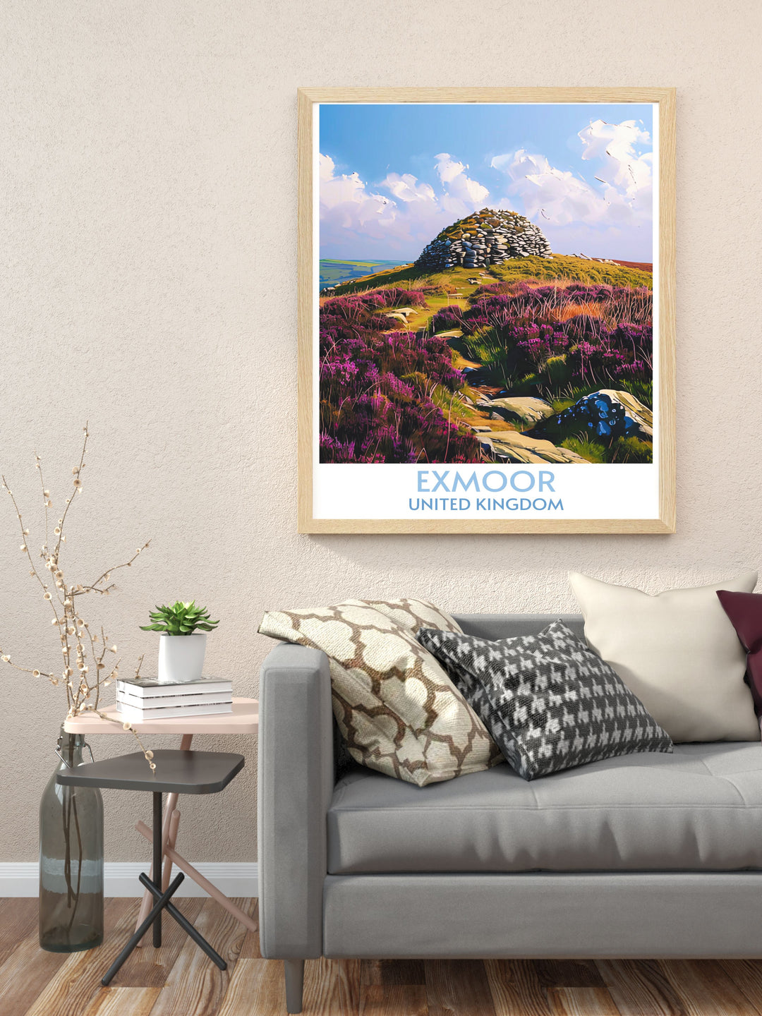 Exmoor Poster print showcasing the Valley of the Rocks and Dunkery Beacon perfect for nature enthusiasts who want to bring the beauty of Devon and Somerset into their home decor this art print captures the essence of Englands most beloved national park.