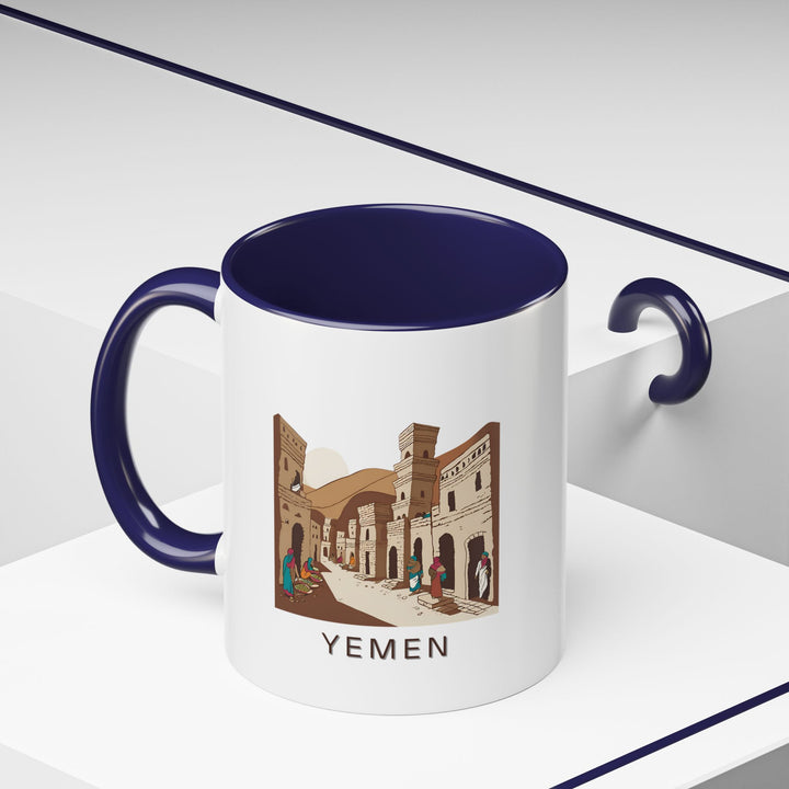 A beautifully designed Yemen mug capturing the essence of Yemen’s culture and heritage. Perfect for coffee and tea lovers, it features artwork inspired by Yemen’s stunning landscapes. Durable, dishwasher-safe, this mug is ideal for personal use or gifting.