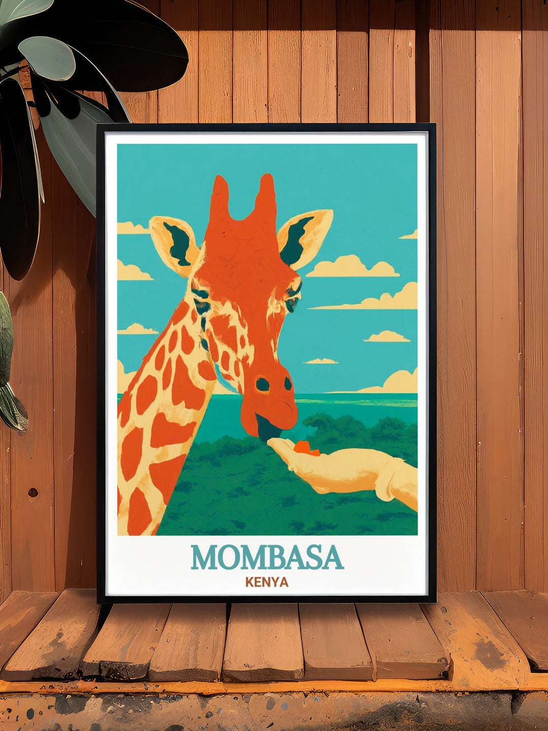 Celebrate the natural wonders of Kenya with this Haller Park Travel Poster, featuring the rich ecosystem of Mombasas renowned park. This vibrant print adds a touch of adventure and wilderness to any room.