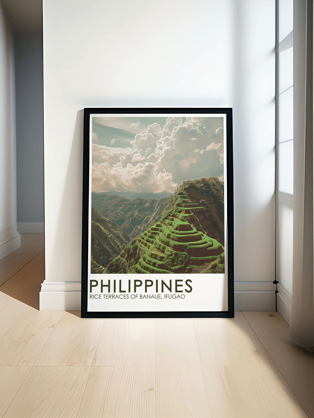 Philippines Print featuring the breathtaking Rice Terraces of Banaue Ifugao showcasing the natural wonder in vibrant colors perfect for elegant home decor and stunning wall art ideal for gifts on Christmas birthdays anniversaries and more