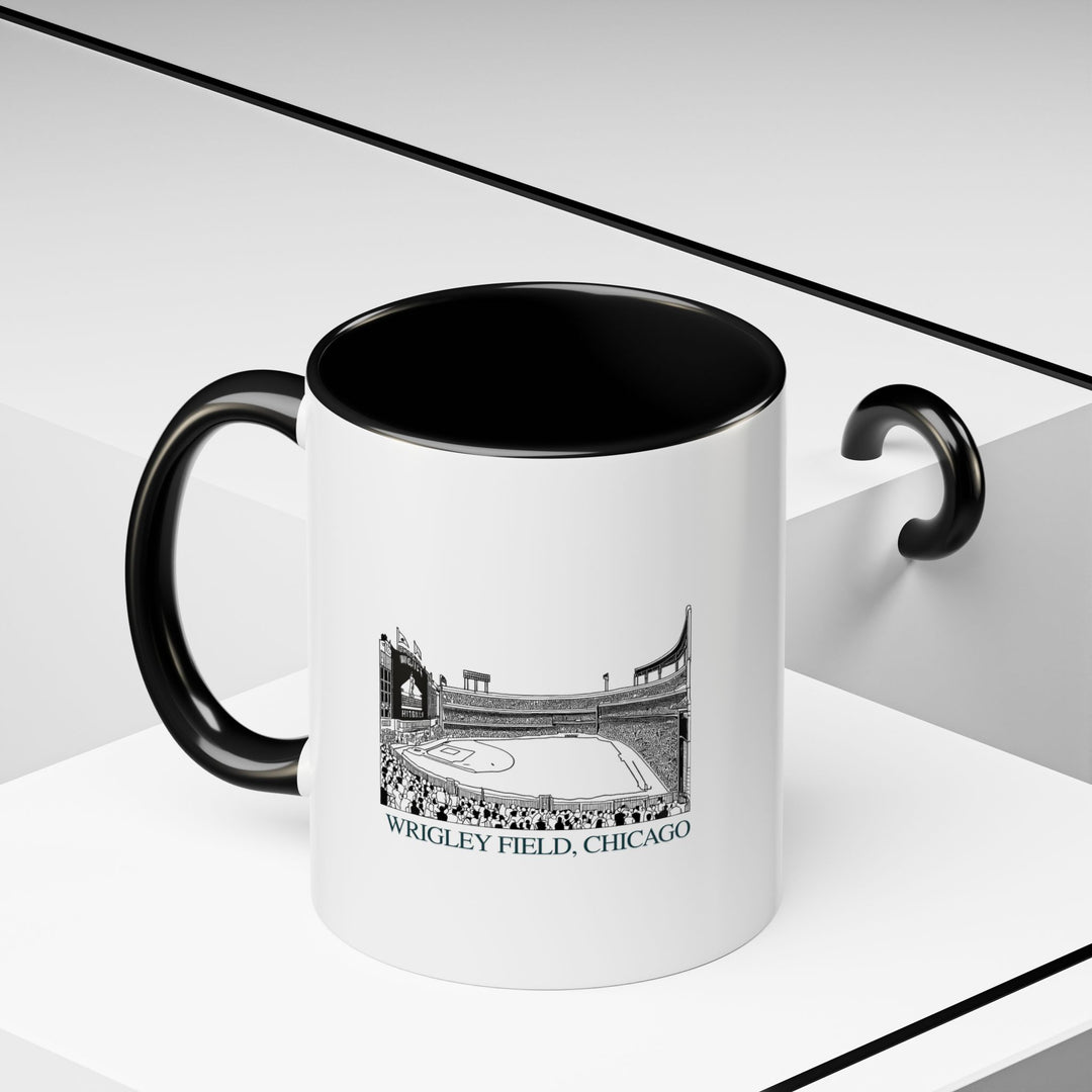 Enjoy the allure of Chicago with this artistic Wrigley Field mug featuring detailed illustrations of its iconic sights and baseball heritage. Durable and dishwasher safe, ideal for coffee or tea lovers and makes a meaningful gift for travelers, art enthusiasts, or anyone fond of Wrigley Field.