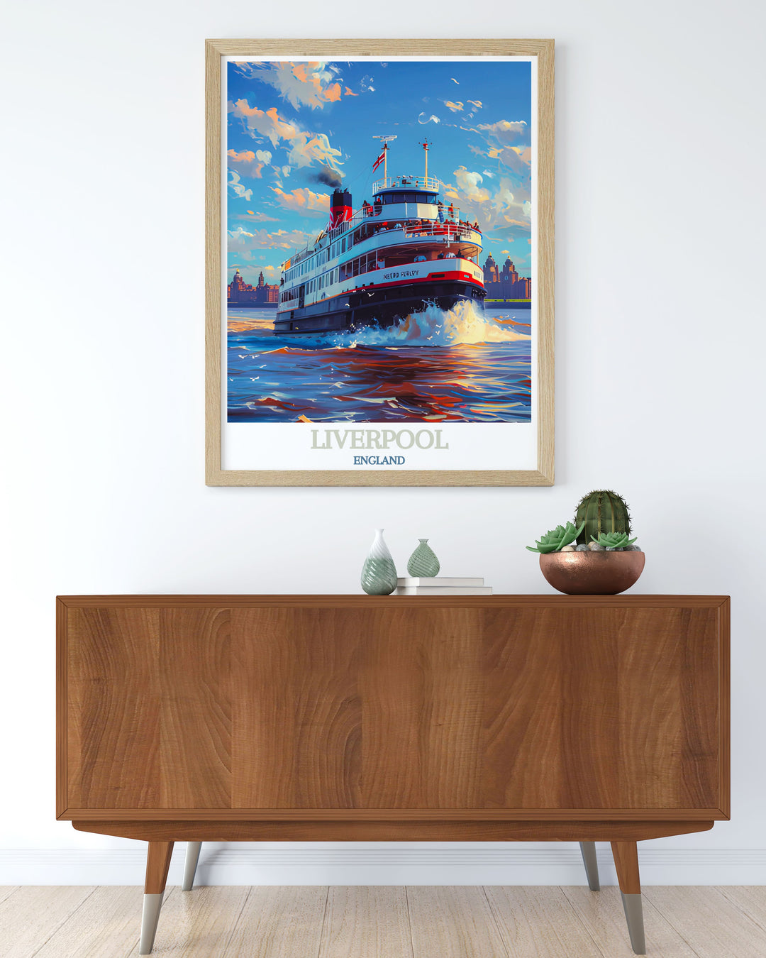 The Cream Liverpool Poster is a perfect gift for music lovers celebrating the legendary nights at Cream Liverpool nightclub and Creamfields Festival a unique addition to any collection and Mersey Ferry artwork