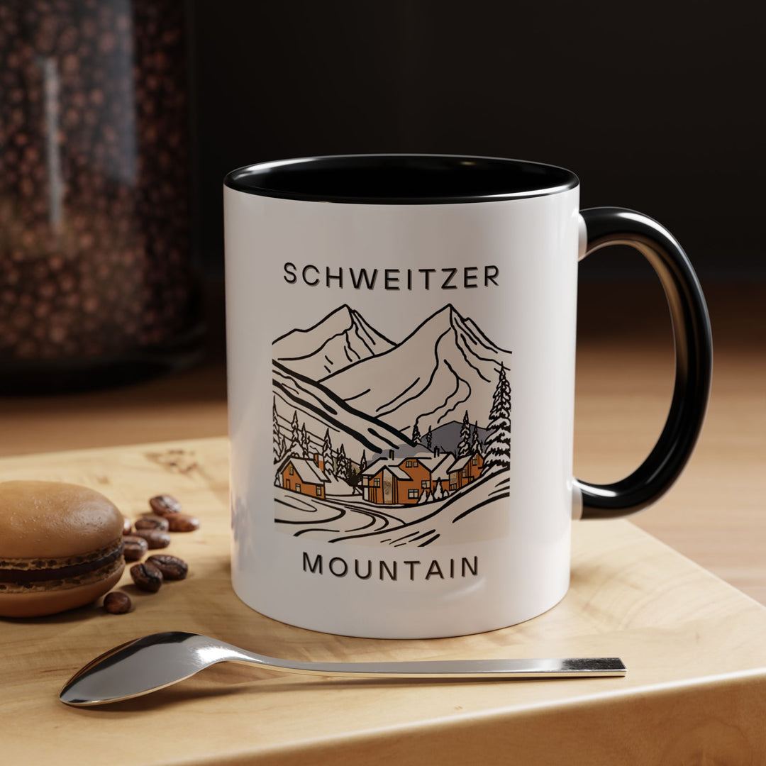 Celebrate the majesty of Schweitzer Mountain Idaho with this ceramic mug. Featuring vibrant artwork inspired by Idaho’s stunning mountains, it is perfect for your favorite hot drinks and makes a great gift for nature enthusiasts.