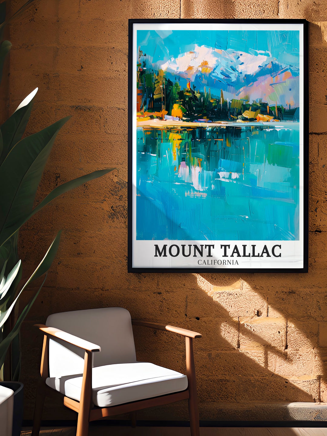 This Mount Tallac canvas art highlights the scenic views from one of Californias most iconic hiking spots, showcasing Lake Tahoe and Emerald Bays stunning landscapes in vibrant detail, perfect for any travel art collection.