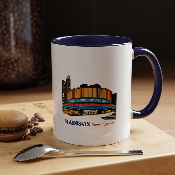 This ceramic Madison Square Garden mug features bold artwork celebrating New York’s iconic venue. Perfect for coffee or tea lovers, it is microwave-safe, dishwasher-friendly, and a stylish keepsake for fans of the city’s rich culture and entertainment.