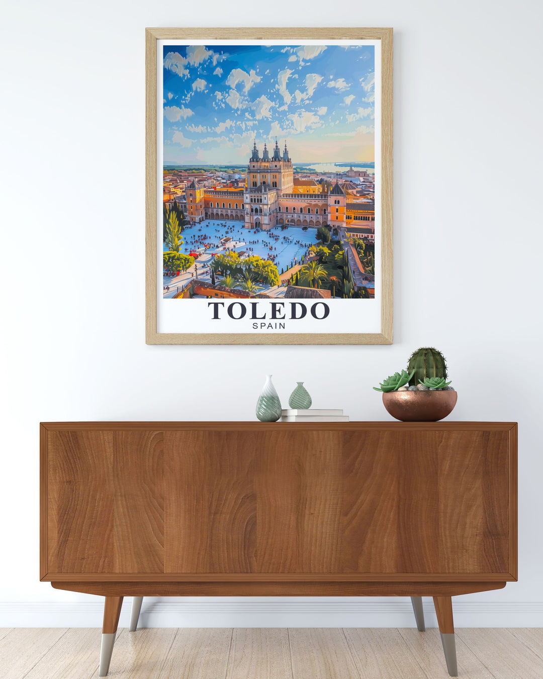 Elegant Spain Wall Decor featuring the iconic Alcazar of Toledo bringing the rich heritage and beauty of Spain into your living space perfect for any decor style