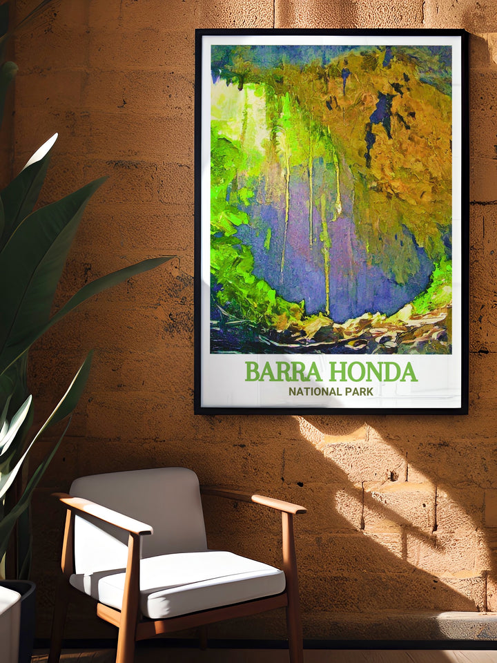 Barra Honda Poster brings the mystery and allure of Barra Honda National Park into your living space. This Costa Rica print is ideal for those who appreciate the unique geological formations and ancient caves that make this park one of the most fascinating destinations in Costa Rica.