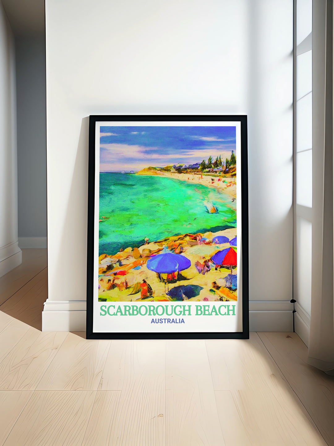 Scarborough Beach Foreshore art brings the beauty of Australias coastline into your home with vivid colors and stunning details making it a perfect addition to Australia Wall Decor and a thoughtful gift for those who love the beach and Australian culture