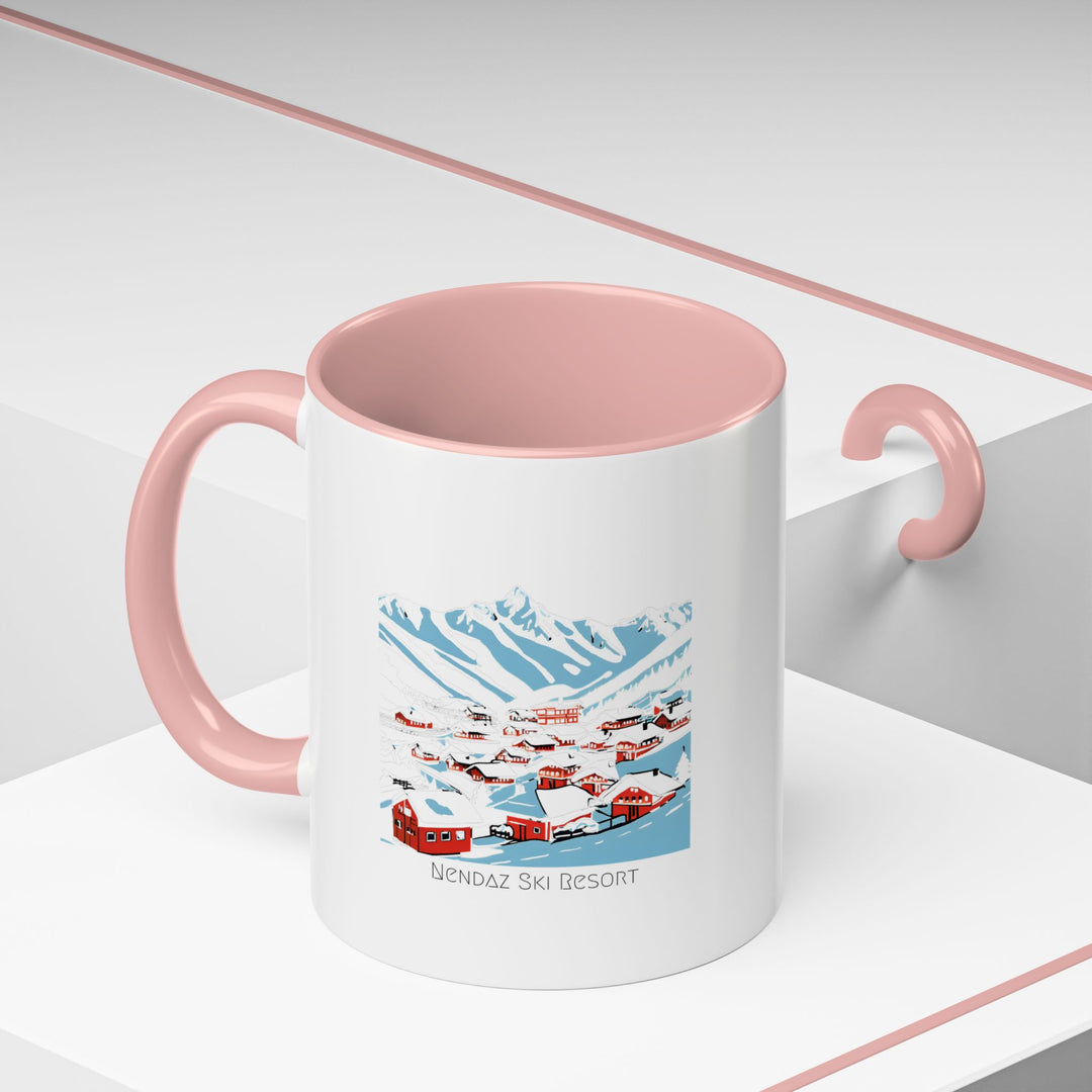 A Nendaz Mug that brings the beauty of the Swiss Alps into your home. Ideal for coffee or tea, this ceramic mug features vivid artwork and is both microwave-safe and dishwasher-safe for convenient everyday use.