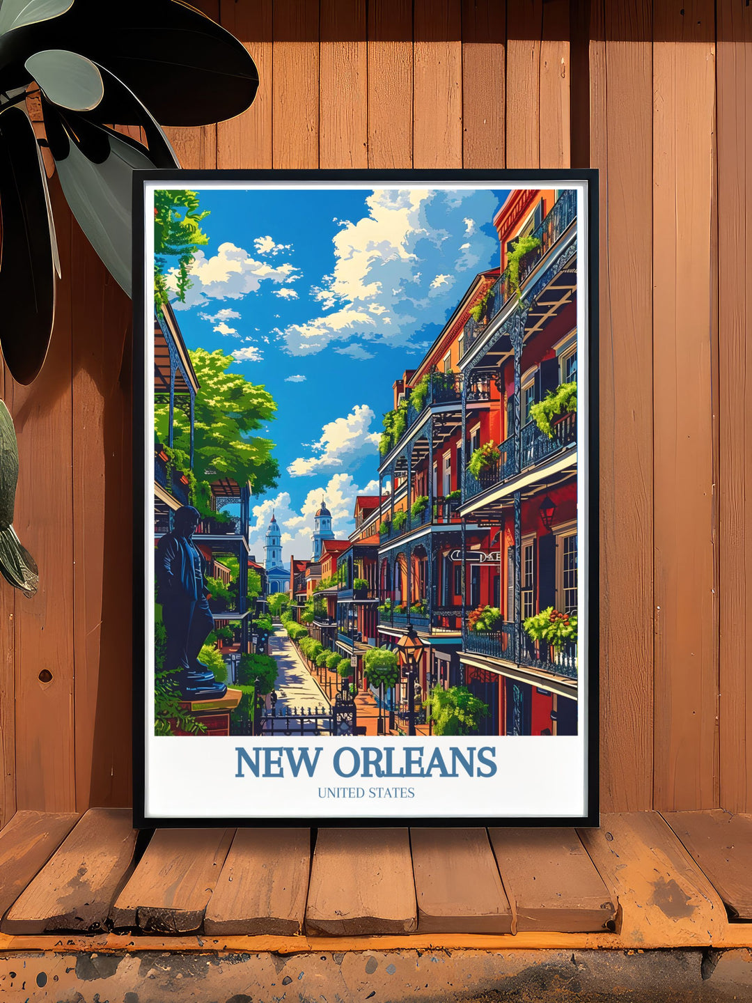 Sophisticated New Orleans prints featuring Jackson Square and Bourbon Street perfect for adding a touch of Louisiana flair to your home