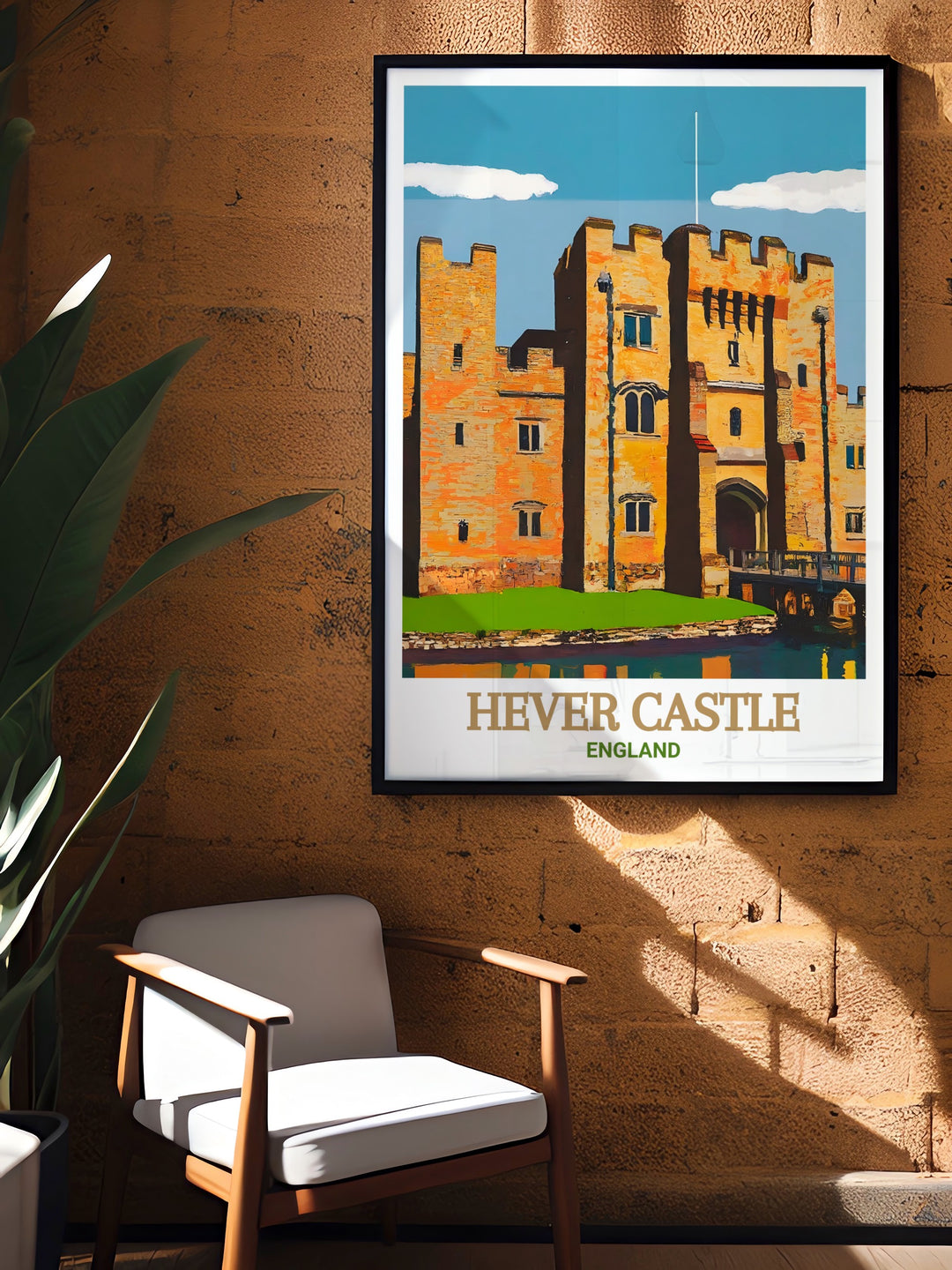 Hever Castle travel poster perfect for home living decor and a timeless piece for art and collectibles enthusiasts