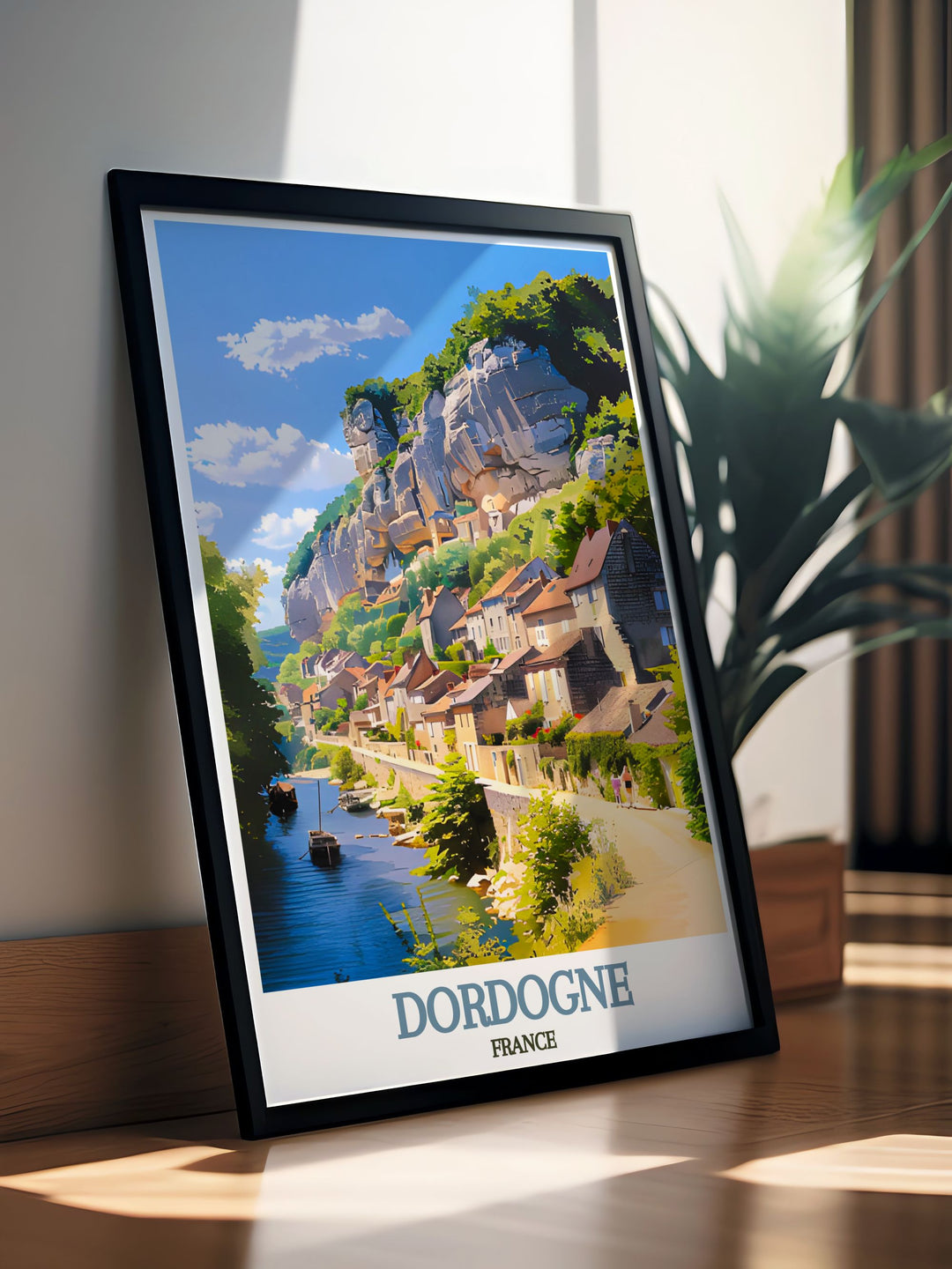 Featuring La Roque Gageac, this art print captures the villages historic charm and breathtaking scenery, perfect for adding a touch of French beauty to your home.