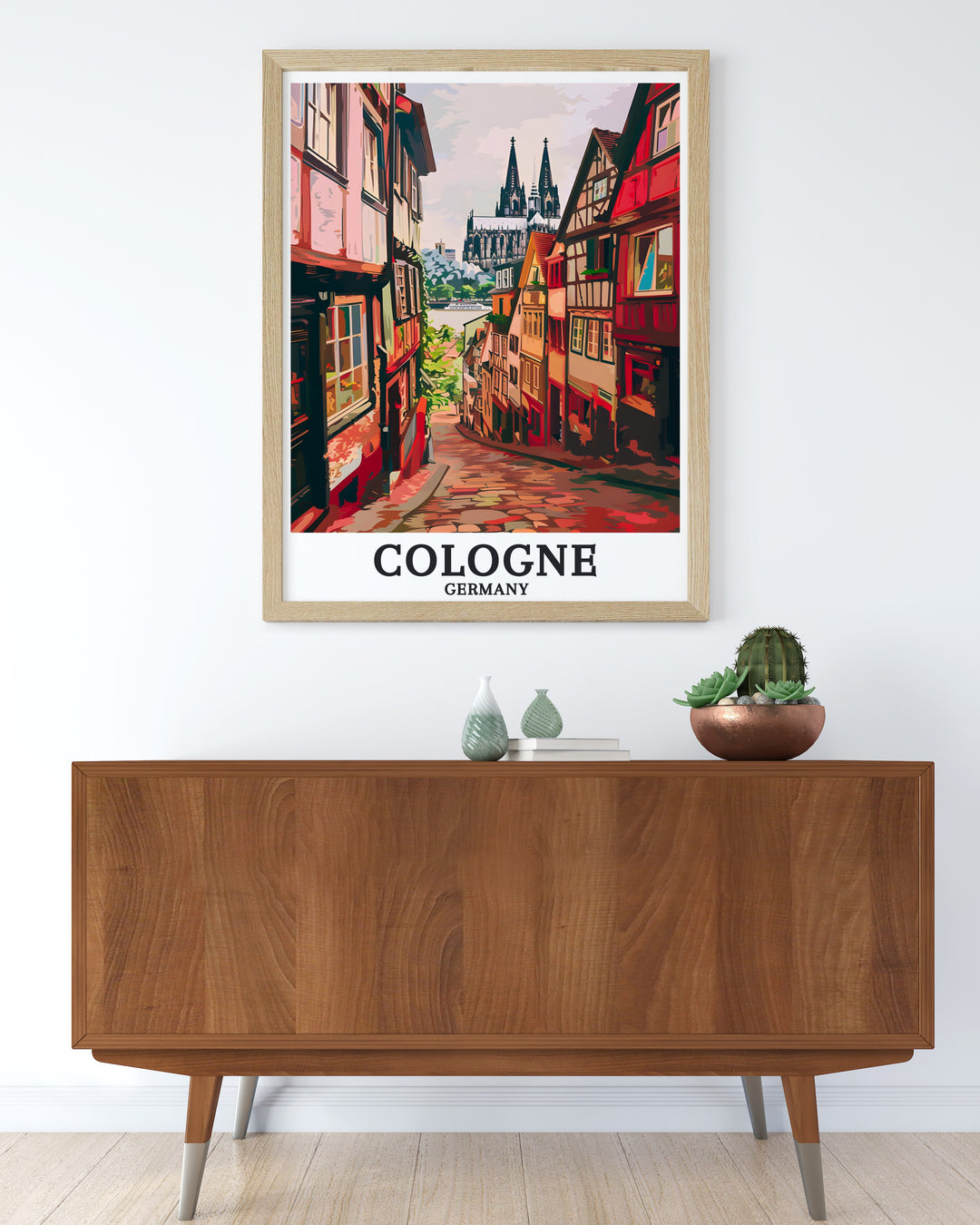 Old Town Altstadt and Cologne Cathedral elegant home decor showcasing the iconic landmarks of Cologne this art print is a must have for anyone looking to enhance their living space with a piece of Germanys rich history and architectural beauty