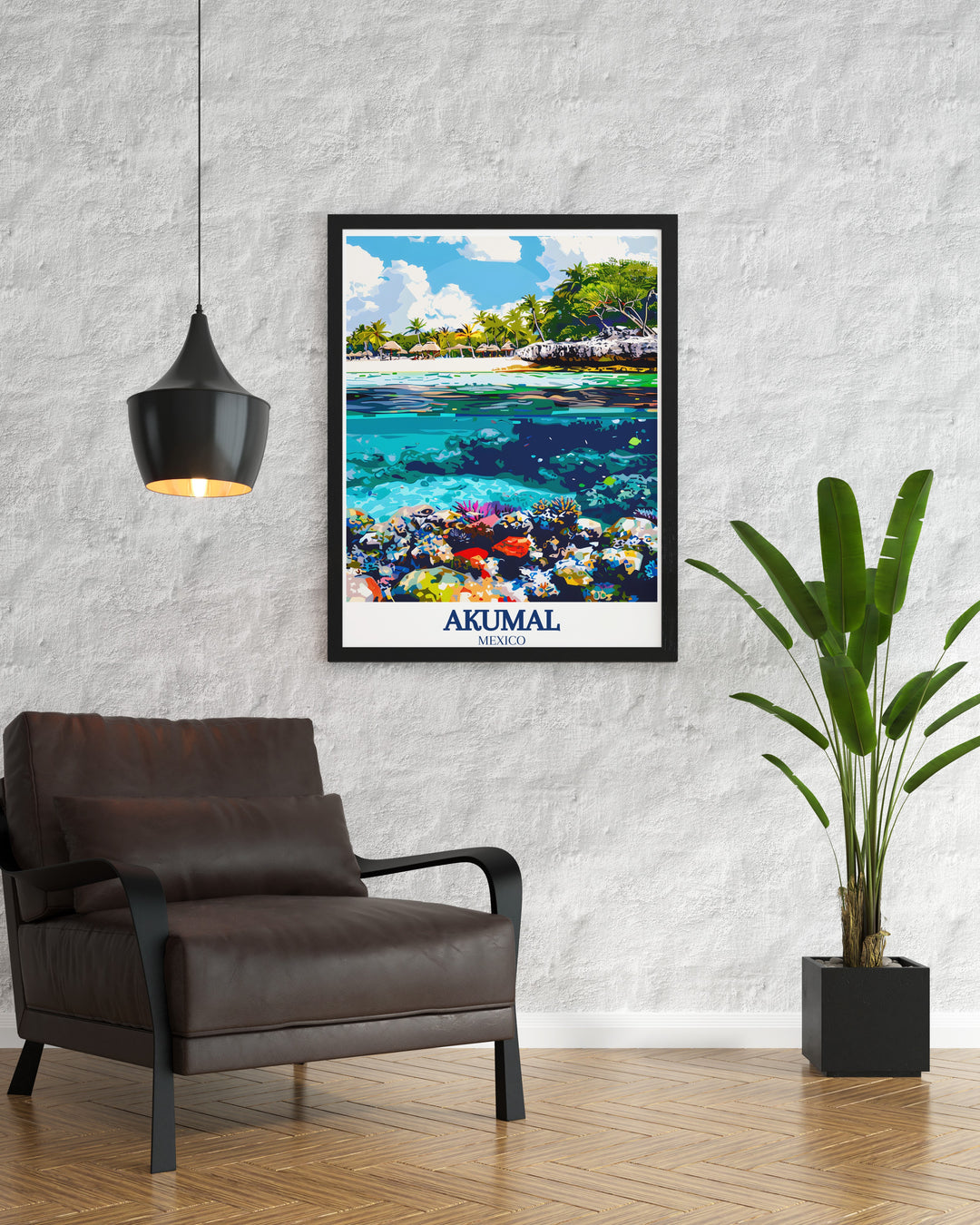 Akumal Photo of Half Moon Bay Akumal Coral Reef perfect for transforming your home into a tranquil paradise with modern prints