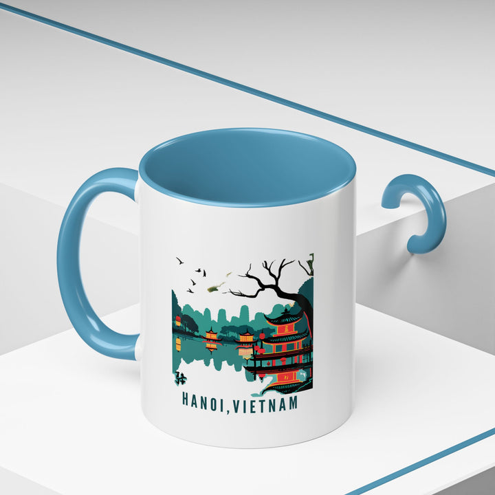 Savor your beverages with this beautifully crafted Hanoi mug showcasing Vietnam’s culture. Durable and dishwasher-safe, it offers artistic charm and functional use, making it a great gift or personal keepsake.