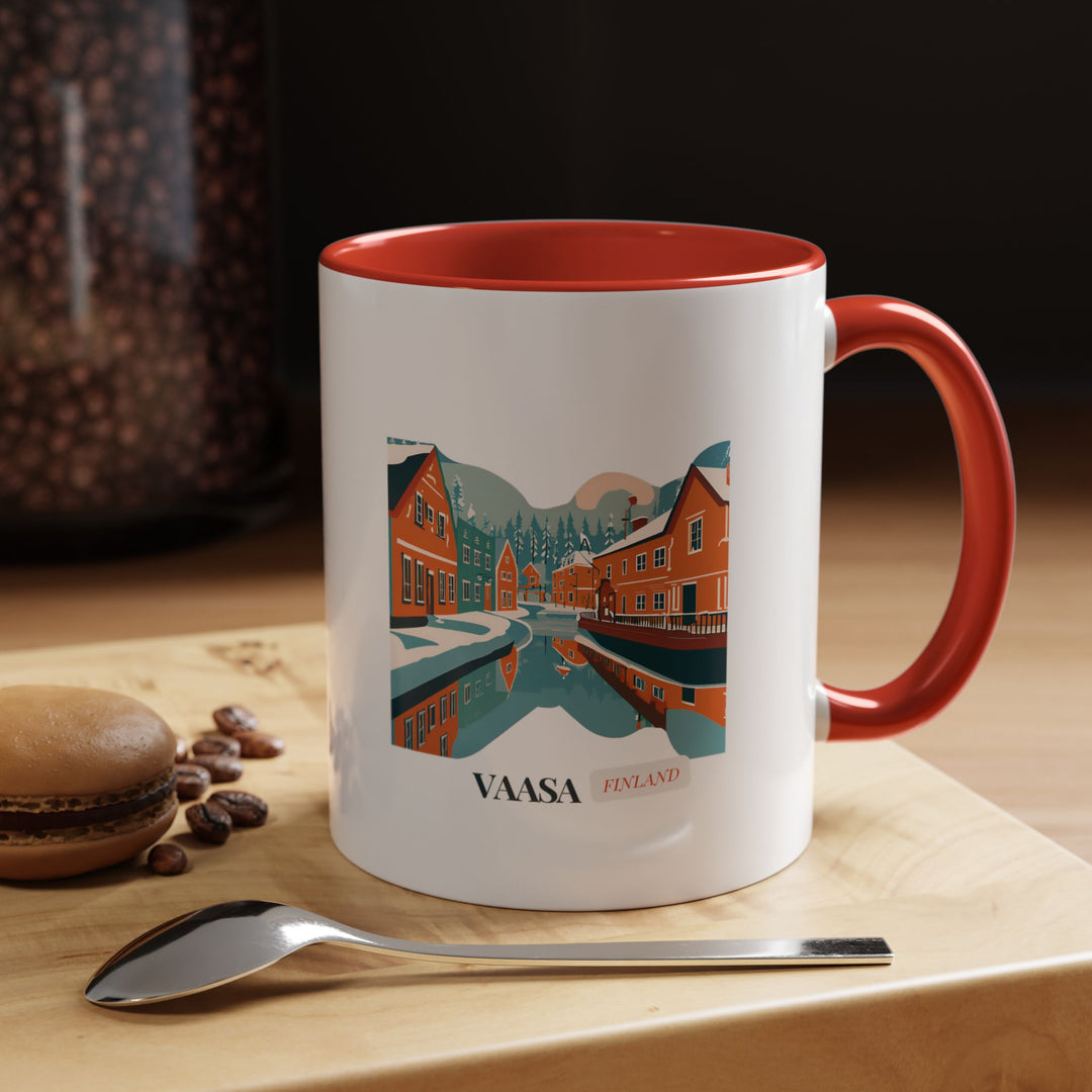 A beautifully designed Vaasa Finland mug celebrating the citys charm. Perfect for coffee or tea lovers, it features vibrant artwork inspired by Vaasas culture and history. Durable and dishwasher-safe, this mug is a meaningful gift or keepsake for travelers and art enthusiasts.