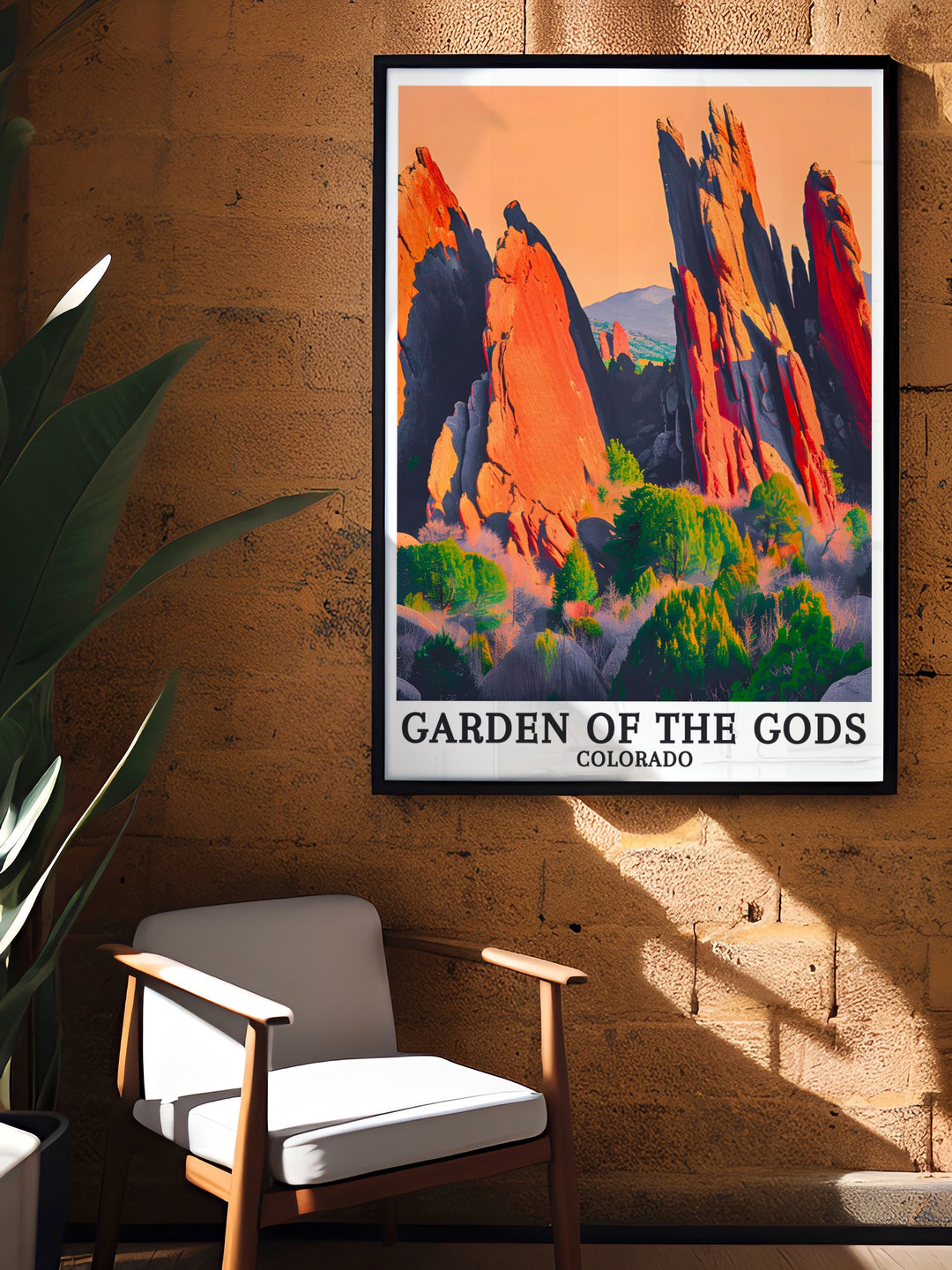 Gardens Gods Art and Colorado Springs Park South Gateway Rock Stunning Living Room Decor offer a timeless piece of Colorado art that elevates your space with the rugged charm of the states iconic rock formations and sweeping natural vistas.