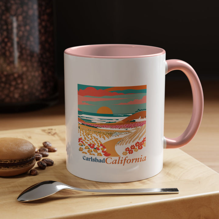 Enjoy your favorite beverage with this Carlsbad California mug, highlighting the scenic beauty of the city. Dishwasher-safe and durable, it makes a meaningful keepsake or gift for fans of Carlsbad’s natural charm and coastal allure.