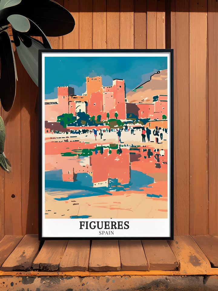 Celebrate the cultural charm of Figueres with this captivating travel poster. Featuring the towns iconic landmarks and the surrounding Catalan landscape, this artwork is a perfect addition to your home. Whether for a travel enthusiast or a lover of Spanish culture, this poster offers a vivid and artistic glimpse of Spain.