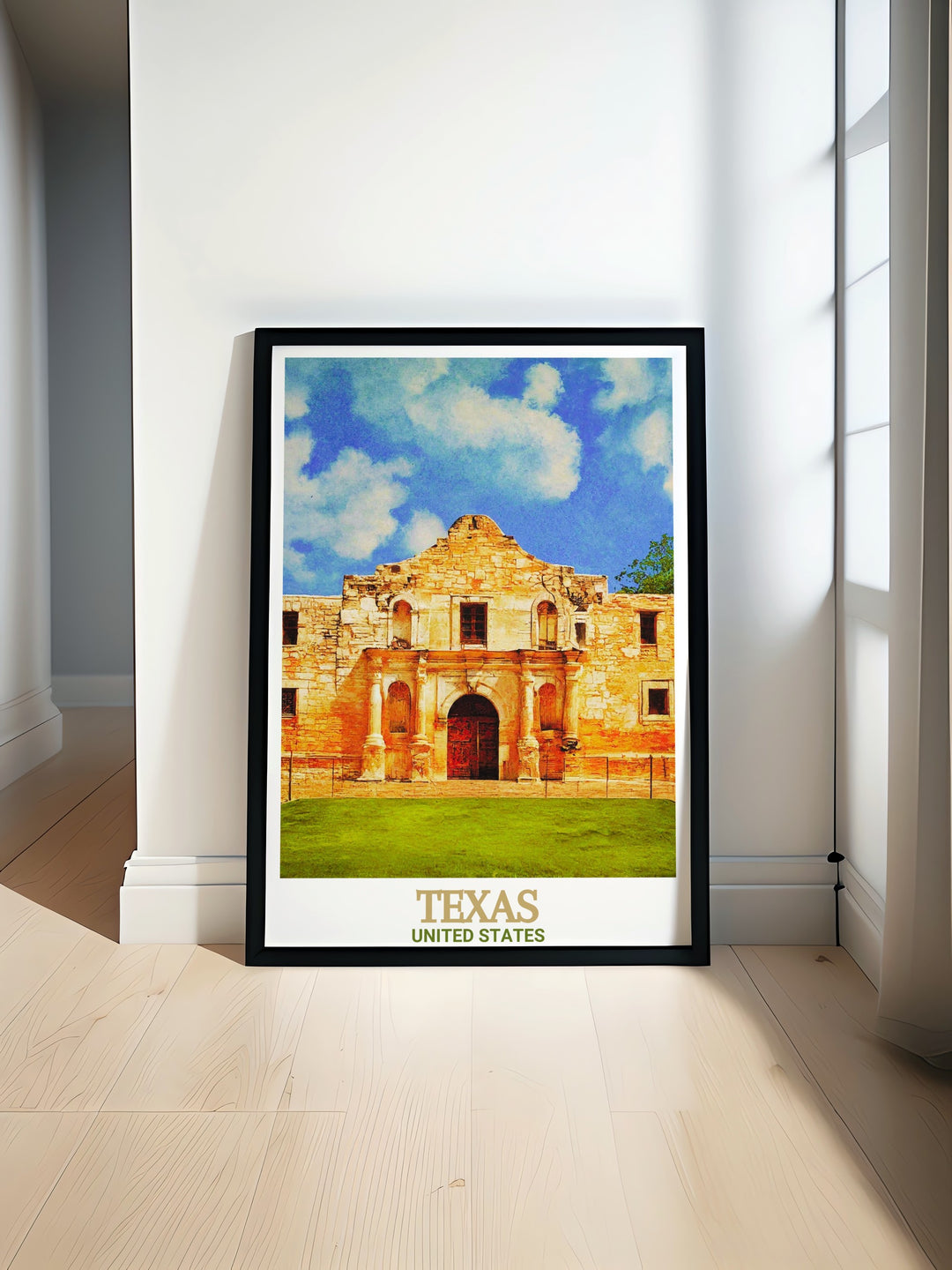 Guadalupe Mountains National Park Poster featuring El Capitan and Guadalupe Peak Texas. Perfect for your home decor. This vibrant print showcases the natural beauty of Guadalupe Texas USA and includes stunning details from The Alamo.