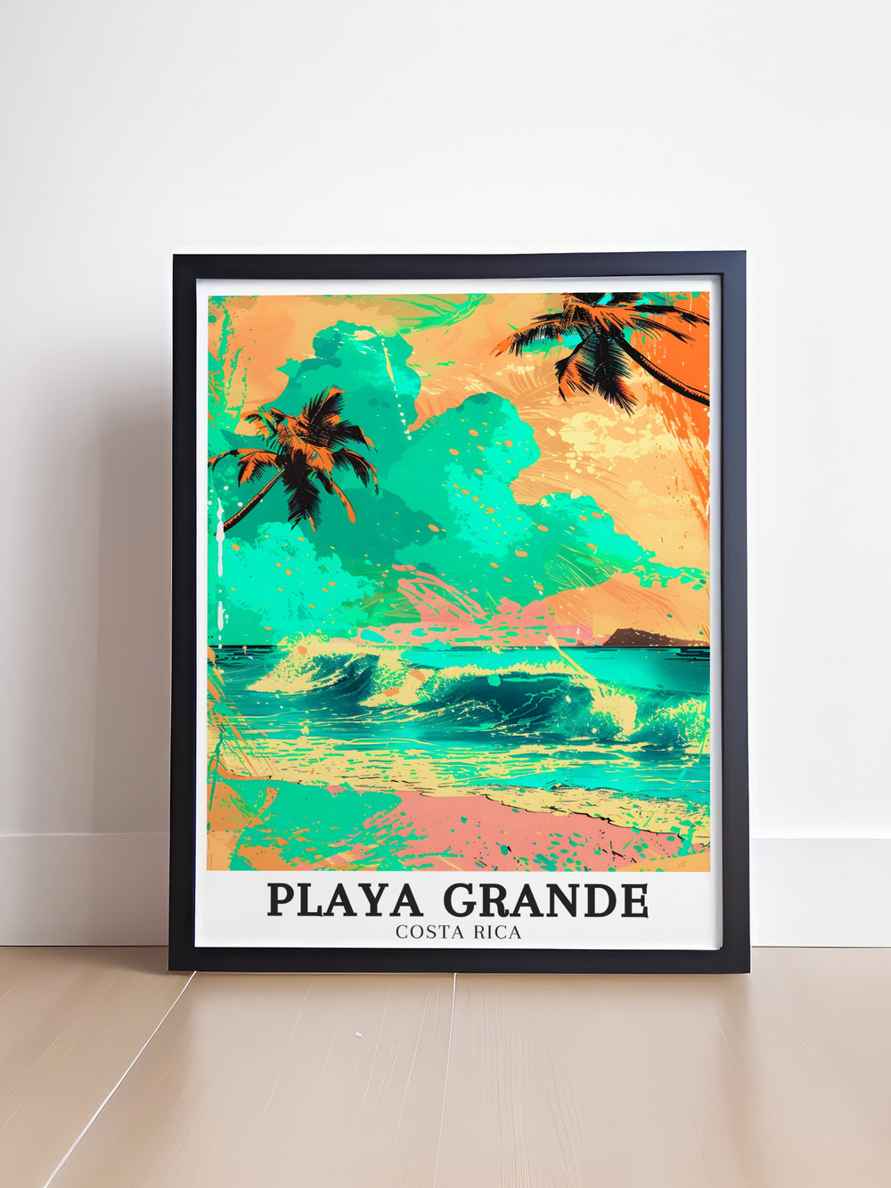 This Costa Rica wall art captures the vibrant beauty of Playa Grande and the Pacific Ocean, perfect for those looking to bring a piece of paradise into their home. The rich blues and golden sands in this print make it a stunning addition to any decor.