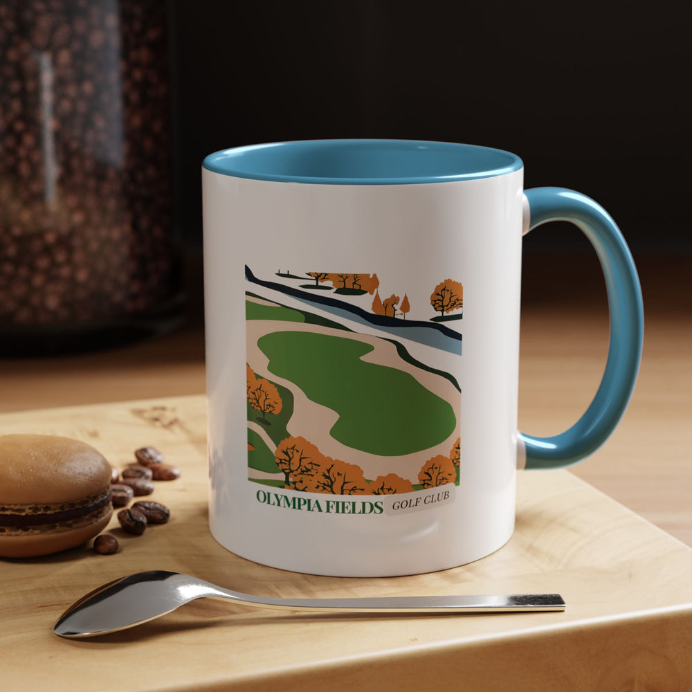 Celebrate Olympia Fields Country Golf Club’s legacy with this elegant ceramic mug. Featuring detailed designs inspired by the club’s pristine golf course and iconic clubhouse, it is dishwasher safe and microwave friendly, ideal for daily use or as a thoughtful gift for golf enthusiasts.