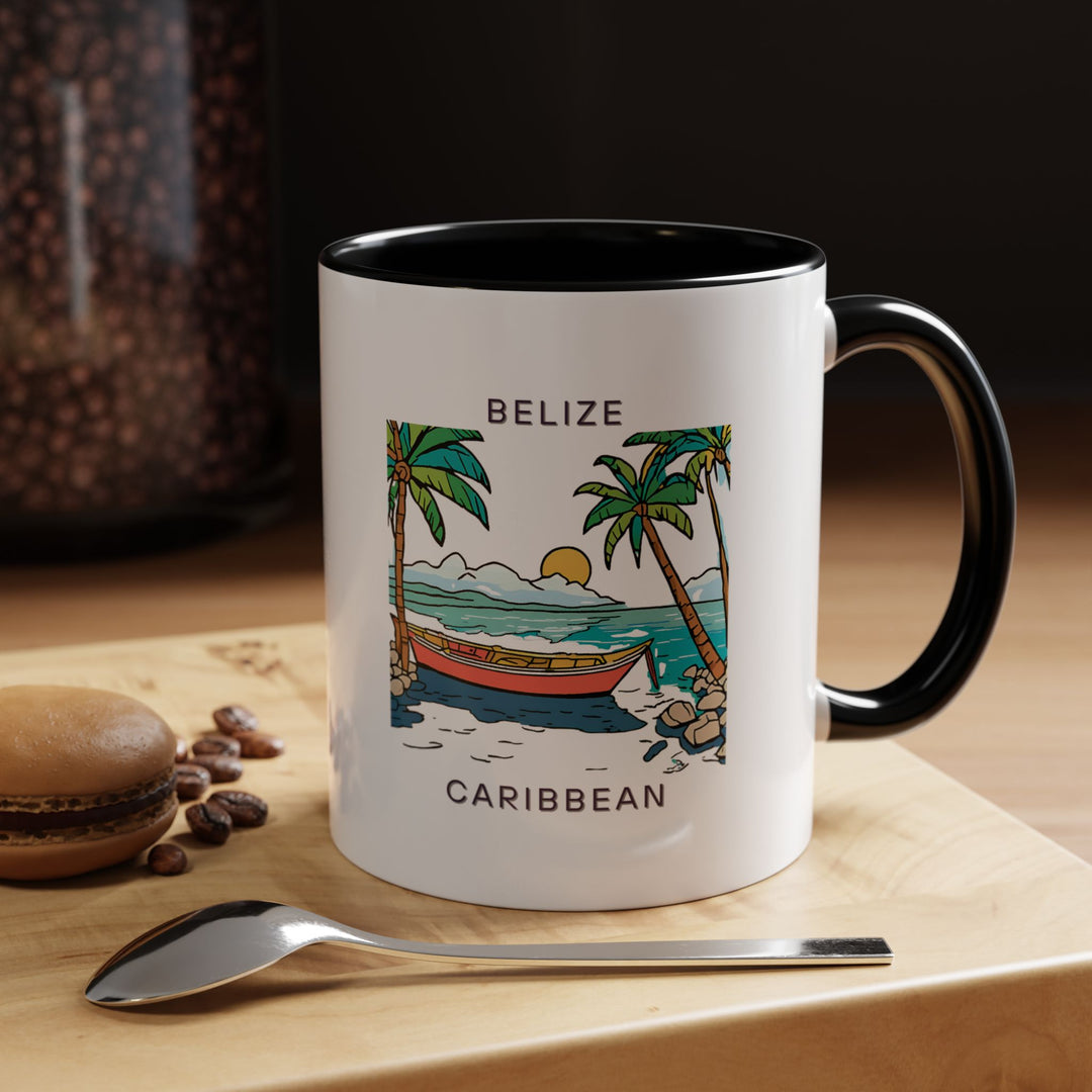 Enjoy a tropical escape with this Belize mug showcasing the scenic beauty of the Caribbean. Crafted from ceramic and dishwasher-safe, it is ideal for hot beverages and makes a thoughtful gift for outdoor enthusiasts and travelers.