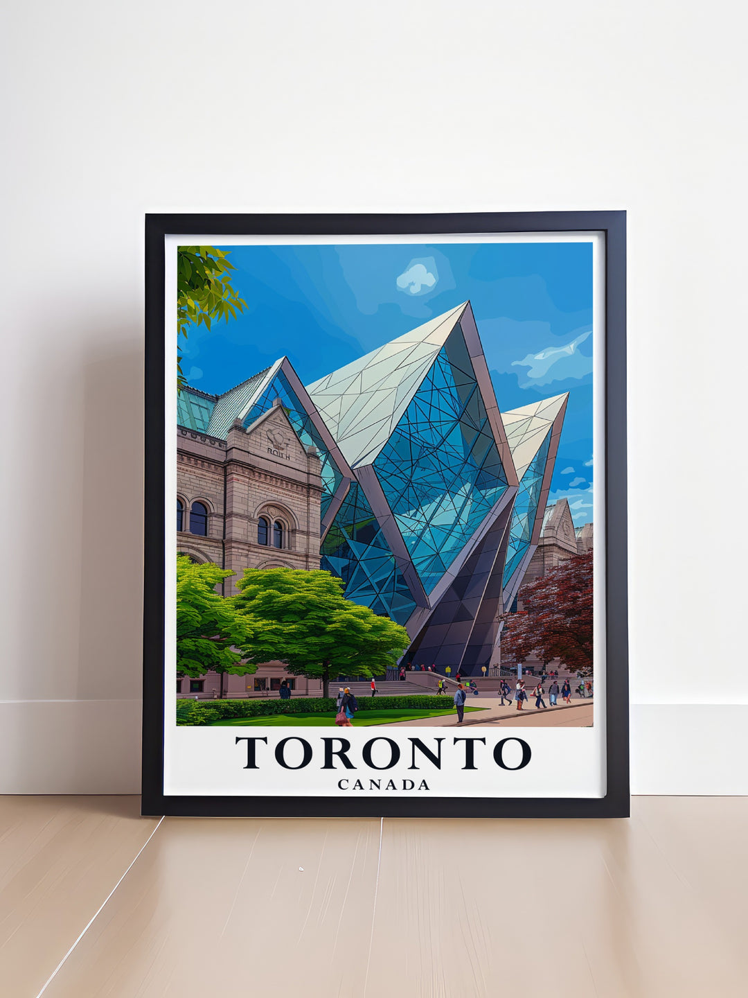 Elegant Royal Ontario Museum modern art piece featuring intricate details perfect for showcasing your love for Toronto and Canada.