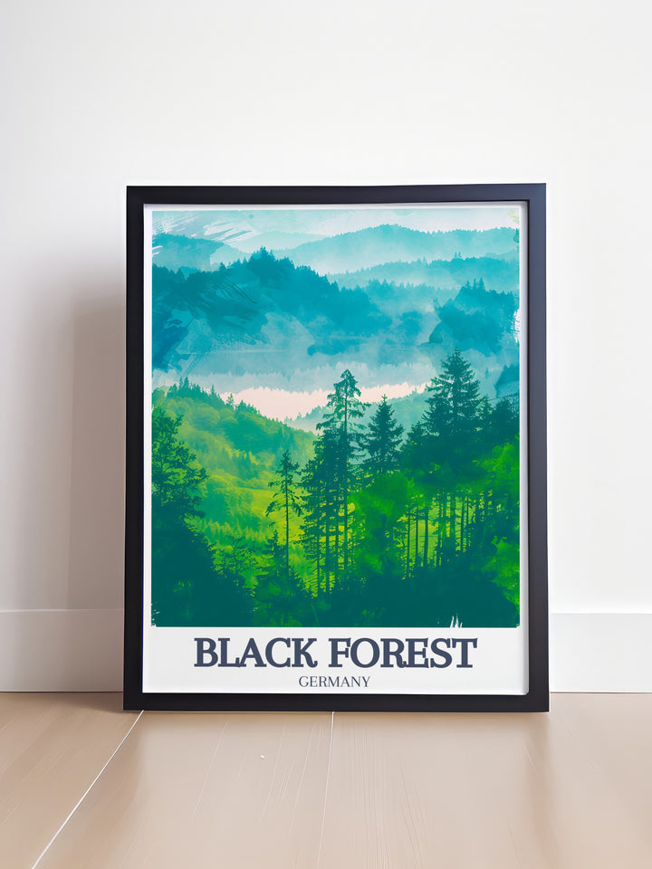 Mummelsee Lake, Baden Württemberg beautifully captured in this Germany Forest Print highlighting the tranquil beauty of the Schwarzwald region perfect for Black Forest decor and an excellent gift idea for birthdays anniversaries or special occasions celebrating natures splendor