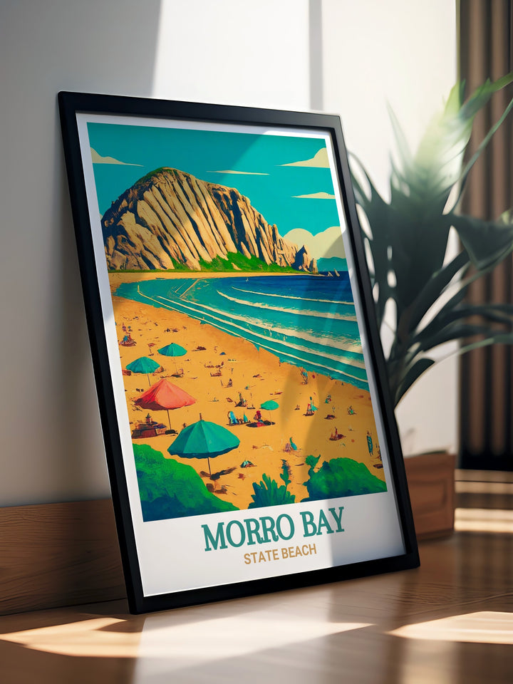 Add a touch of California charm to your home with this beautiful Morro Strand State Beach print perfect as a unique gift or an elegant addition to your own decor