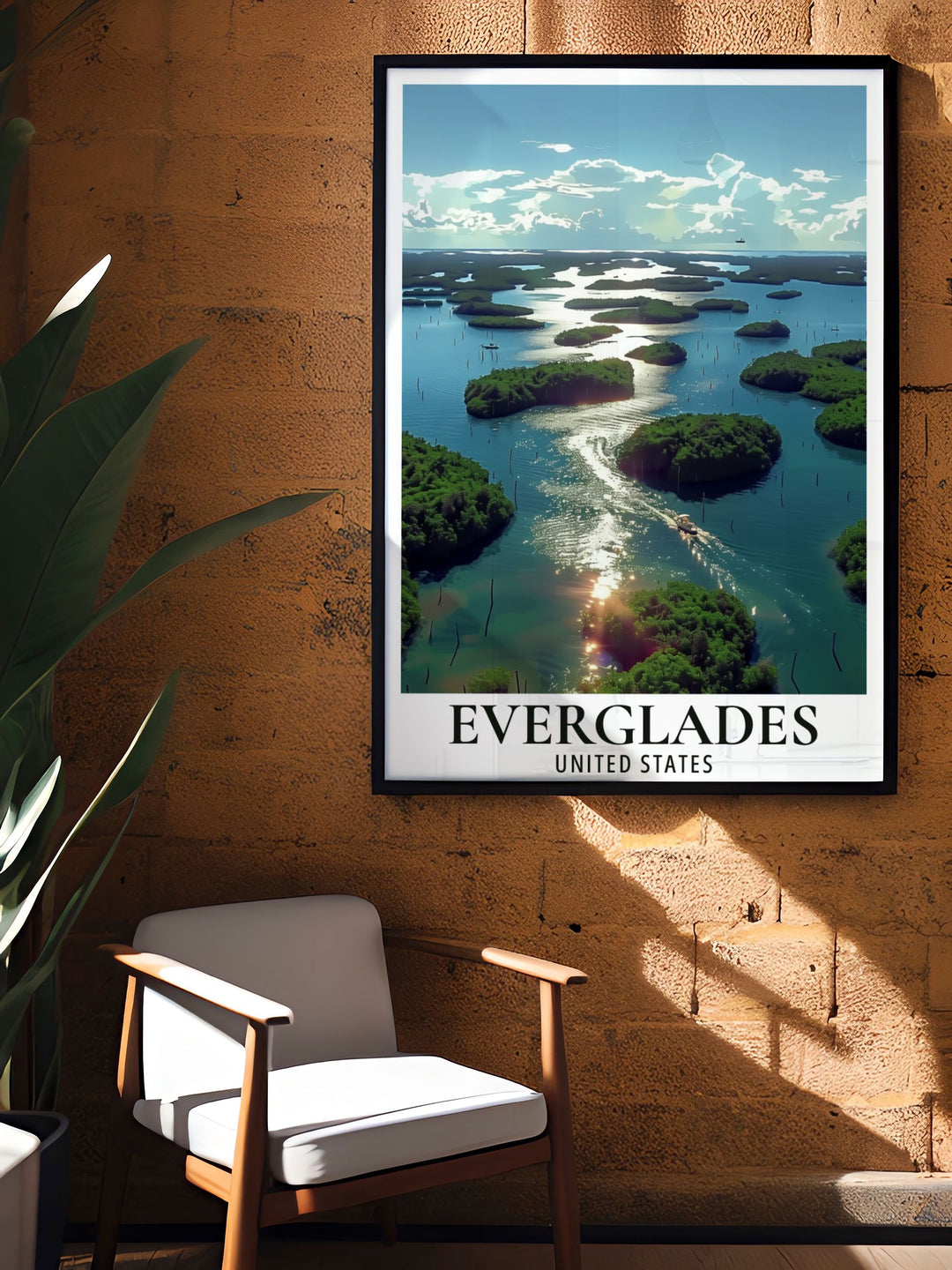 National Park Art featuring the tranquil marshes and vibrant ecosystems of the Everglades. Ideal for home decor and nature lovers. This print includes the serene 10 thousand islands, making it a standout piece.
