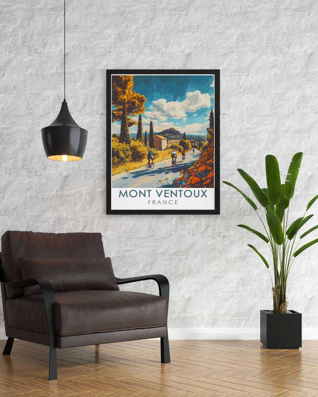 Stunning Mont Ventoux art capturing the beauty of the French Alps ideal for cycling enthusiasts and road biking fans