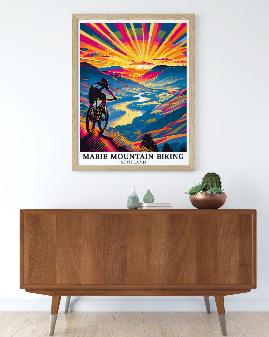 Mabie Mountain Biking art. Capturing the adventure and beauty of Mabie Mountain Biking trails and the scenic Family Forest Trail at Loch Mabie, this art brings the excitement of mountain biking into your home. Perfect for cycling enthusiasts.