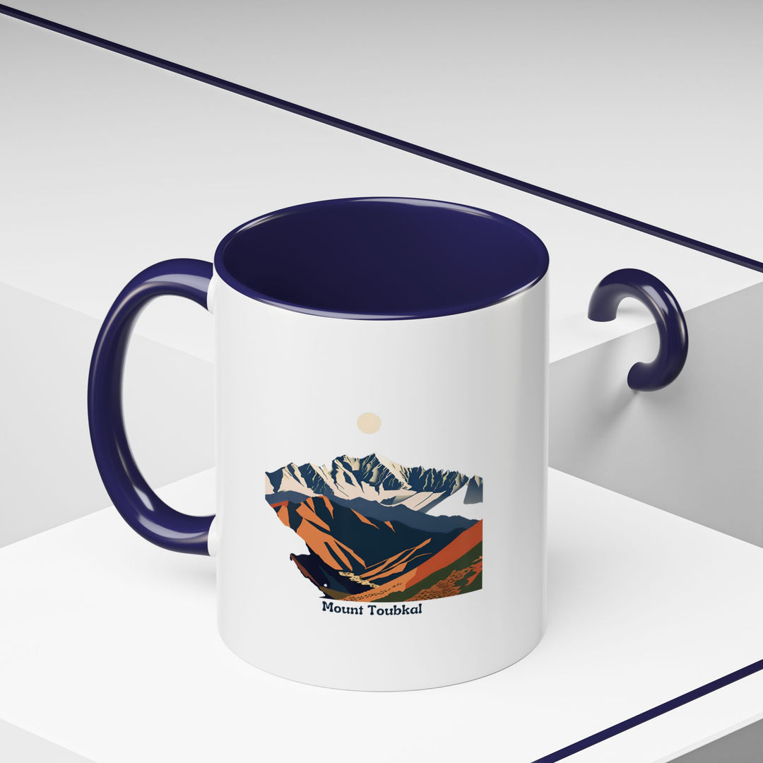 The Mount Toubkal mug captures the essence of Morocco’s majestic mountain. This durable ceramic mug is perfect for hot beverages and is dishwasher-safe and microwave-safe for practicality.