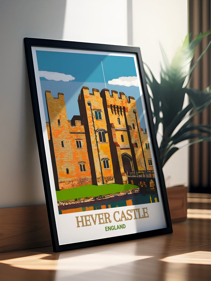 Intricate Hever Castle art print making a perfect Hever Castle gift for those who cherish historical landmarks