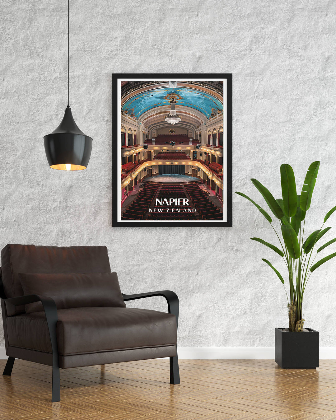 Hawkes Bay Opera House Wall Art presenting a detailed and stylish representation of Napiers iconic structure ideal for gifts and enhancing any room