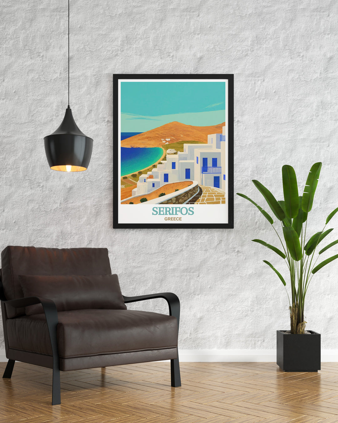 Livadi, Serifos, comes to life in this beautifully detailed print. The artwork highlights the unique charm and natural beauty of this Greek coastal village, making it a standout piece for your home.