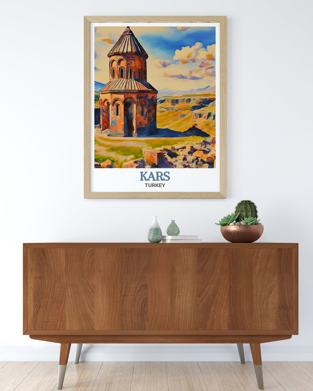 Explore the historical grandeur of Ani Ruins in Kars through this Turkey wall art that brings the ancient citys remnants into your home decor with stunning modern prints and travel art capturing the essence of Turkish heritage in every brushstroke