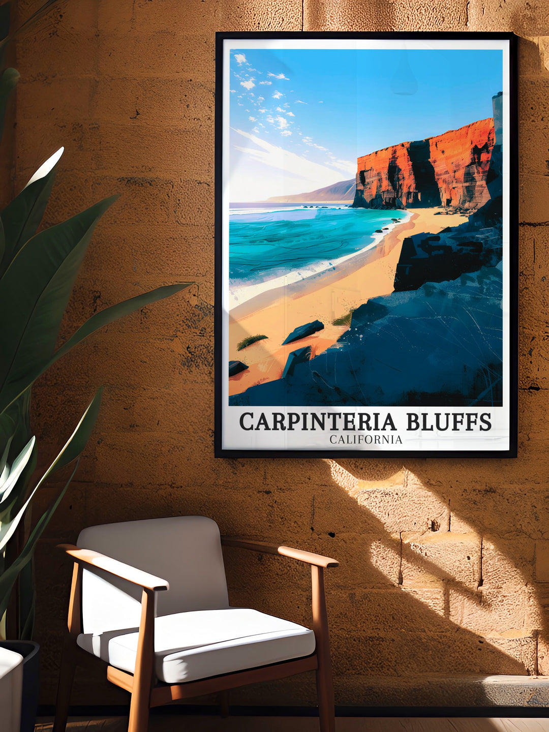 Celebrate the serene beauty of the Santa Barbara South Coast and Santa Barbara Channel with this Carpinteria Bluffs art print a perfect addition to your California decor that captures the tranquil essence of the states stunning coastal landscapes