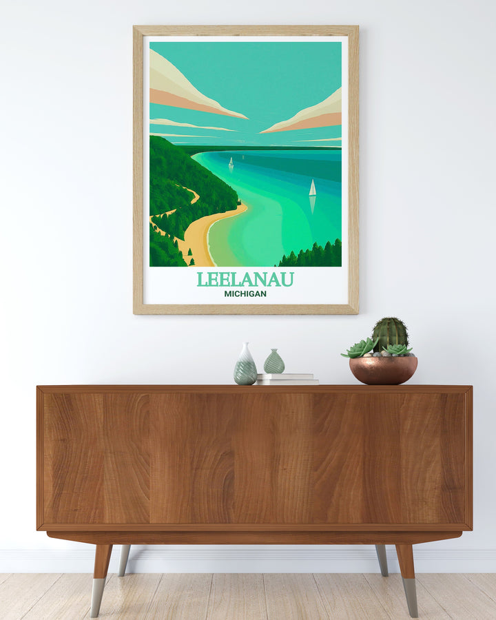 Leelanau Art Print highlighting the vibrant and serene landscapes of Leelanau Peninsula, Michigan. This print captures the essence of Leelanaus natural beauty, making it an ideal choice for those looking to add a touch of Michigans charm to their decor.