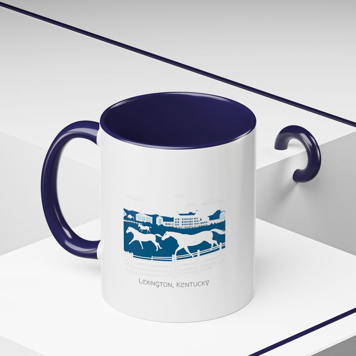 The Lexington Kentucky Mug is a beautifully designed ceramic mug celebrating the Horse Capital of the World. Dishwasher safe and durable, it is perfect for personal use or as a unique gift for Lexington fans.