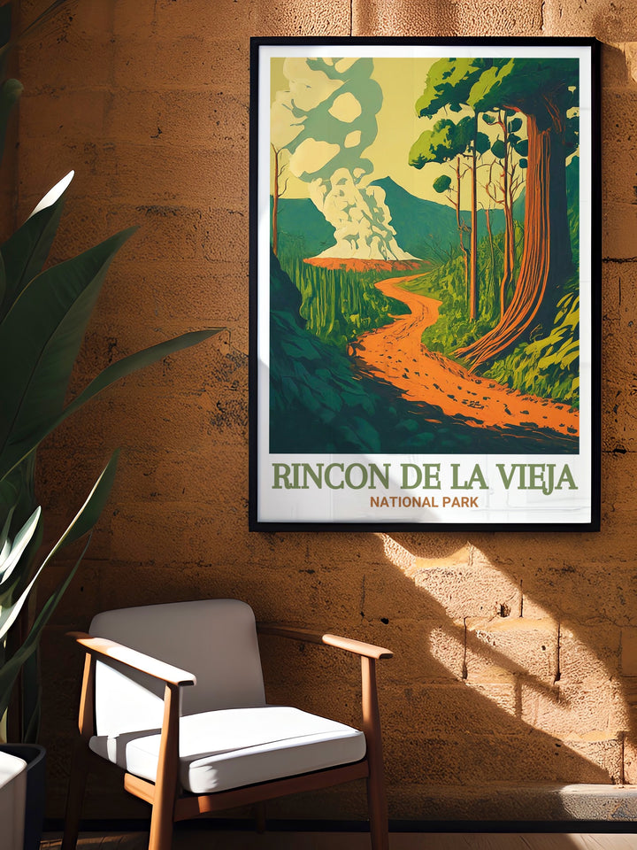 Celebrate the beauty of Costa Rica with this Las Pailas Trail art print perfect for adding a touch of nature to your home decor whether you are looking for stunning living room decor or a unique Costa Rica gift this print is sure to impress.