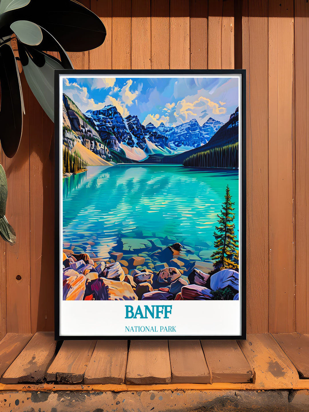 Lake Louise artwork featuring the iconic turquoise waters in a winter setting, ideal for those who appreciate the beauty of seasonal changes.