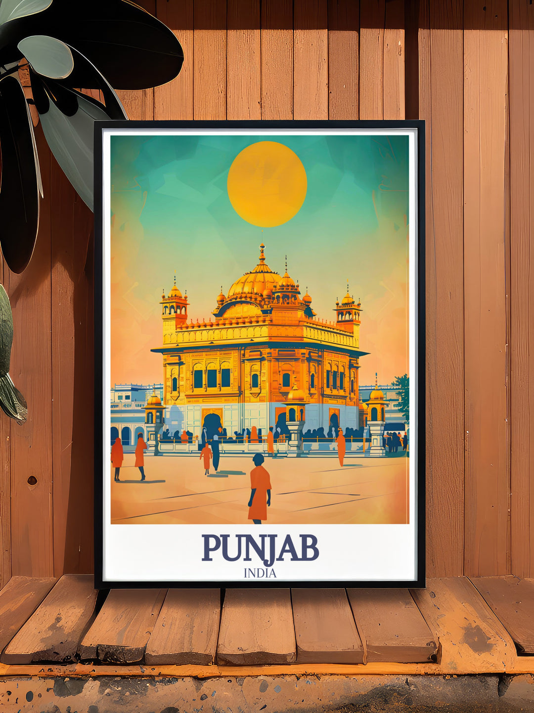 Elegant Golden Temple, Amrit Sarovar digital prints perfect for creating a sophisticated atmosphere in any space highlighting the temples serene surroundings and rich cultural significance in every detail.