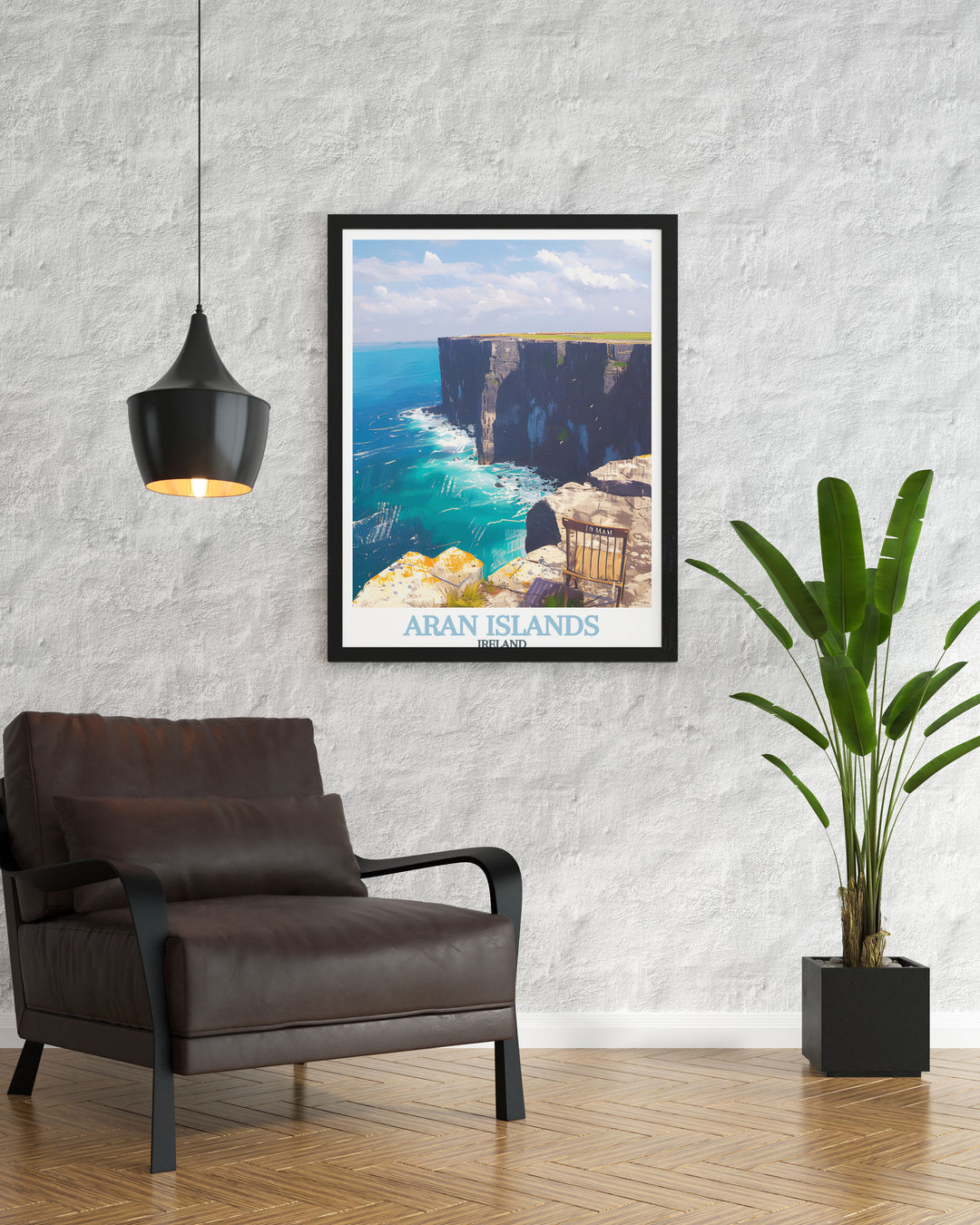 Transform your living space with this Inishmaan Cliffs framed print a perfect addition to any Aran Islands themed decor