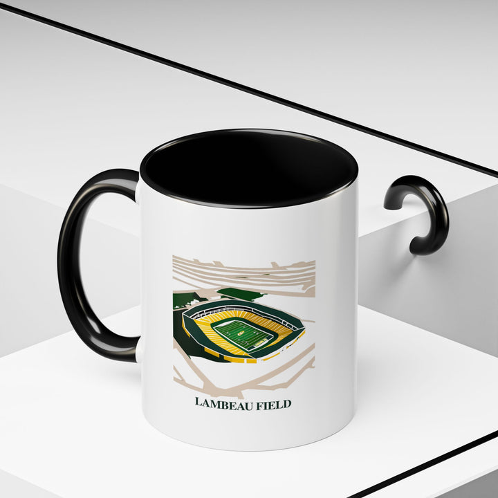 Enjoy the excitement of Lambeau Field every day with this ceramic mug featuring vibrant designs inspired by the iconic stadium. Dishwasher-safe and practical, it is perfect for coffee or tea lovers and makes a meaningful gift.