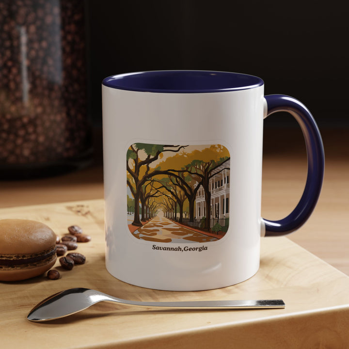 Enjoy your favorite coffee or tea with this Savannah, Georgia mug featuring the city’s stunning architecture and gardens. Ideal for anyone who appreciates the charm of the South. Dishwasher safe and microwave safe for convenience.